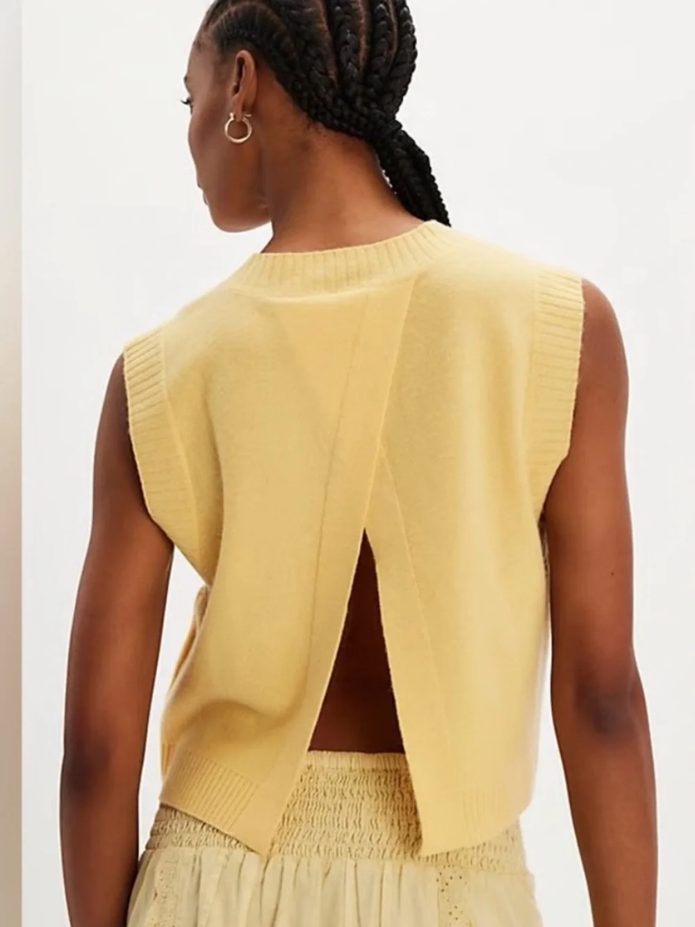 Free People Yellow Laurel Vest